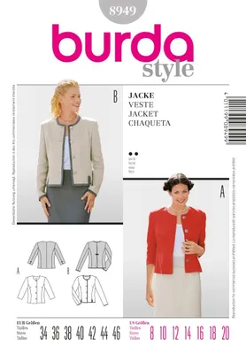 Produktbild von Schnittmuster Burda 8949 Jacke