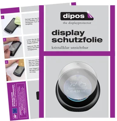 Produktbild von 2x Schutzfolie für Amazon Echo Spot klar Displayschutzfolie Folie Display Schutz