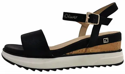 Produktbild von s.Oliver  Damenschuhe Sandalen Hoch Schwarz Freizeit, Schuhgröße:37 EU