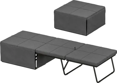 Produktbild von Klappbett, mit Matratze und Schutzabdeckung, 190 x 69 x 38,5 cm, Grau