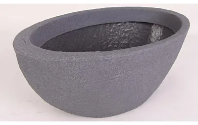 Image de Bac en pierre, ovale, 60 x 34 x 22 cm, anthracite, 24 litres, 3540A
