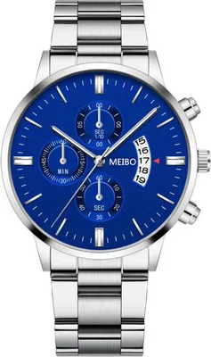Produktbild von Sportliche Herrenuhr OR-12058 in Silber/Blau KP12058