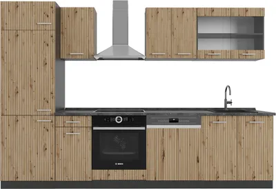 Produktbild von Küchenzeile Vicco R-Line Artisan Eiche/Anthrazit 300 cm , AP Anthrazit, Model 48939