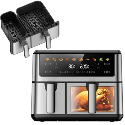 Obrázek produktu pro Extralink Air Fryer Dual Basket 10 l horkovzdušná fritéza 2500 W se 2 koši a dotykovým displejem, productTiles.product.images.aiGenerated