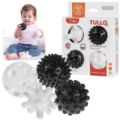 Produktbild von Tullo Sensory Bälle 4pcs schwarz und weiß 461 universal