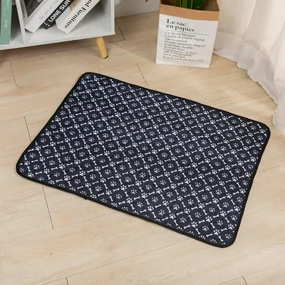 Produktbild von Waschbare Hunde-Pipi-Pads, 88,9 x 149,9 cm, extra große Welpen-Pads, wasserdicht, super saugfähig, rutschfest, für das Welpentraining – Schwarz und Knochenfarben