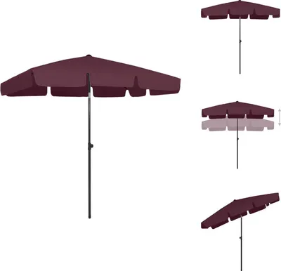 Produktbild von vidaXL Strandschirm Bordeauxrot 200x125 cm - Sonnenschirme & Sonnenschutze