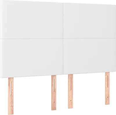 Imagen del producto de vidaXL Cabecero blanco de 144x5x118/128 cm, fabricado en cuero sintético