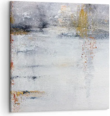 Produktbild von Bild auf Leinwand - Leinwandbild - Einteilig - Abstraktion weiß verschwommen - 50x50cm - Wand Bild - Wanddeko - Wandbilder - Leinwanddruck - Bilder - Wanddekoration - Leinwand bilder - AC50x50-4535