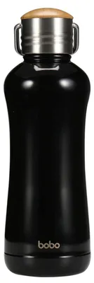 Produktbild von Thermosflasche Edelstahl 350ml Schwarz Vakuumisolierung
