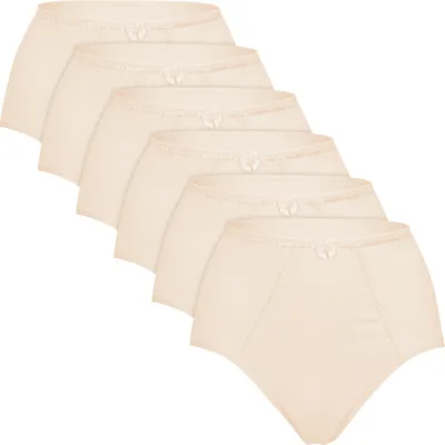 Produktbild von Celodoro Damen Taillenslip (6er Pack) Baumwoll-Slips Maxi Slips Ecru-48-50