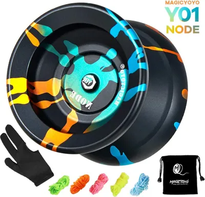 Produktbild von MAGICYOYO Y01 Professionelle Yoyo-Legierung reagiert nicht Yoyo 10-Kugel-Edelstahl-KK-Lager Yoyo fuer Fortgeschrittene Yoyo fuer Kinder Anfaenger mit Handschuhbeutel und 5 Yoyo-Saiten