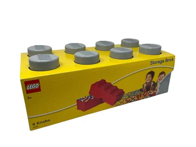 Produktbild von LEGO Aufbewahrungsstein, 8 Noppen, Stapelbare Aufbewahrungsbox,, grau