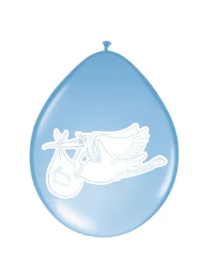 Produktbild von Folat 09090, Spielzeugballon, Latex, Blau, Oval, 30 cm, 8 Stück(e)