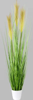 Produktbild von Kopu® Kunstpflanze Pampusgras 95 cm - 3 Rispen - im weißen Topf