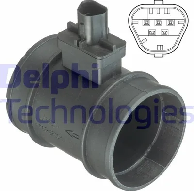 Produktbild von DELPHI AF10398-12B1 Luftmassenmesser LMM für OPEL Corsa D Schrägheck (S07) Luftmengenmesser