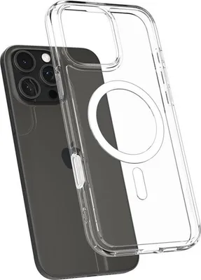 Image de Étui SPIGEN ULTRA HYBRID « T » MAG compatible avec MagSafe, adapté à l'IPHONE 16 Pro blanc
