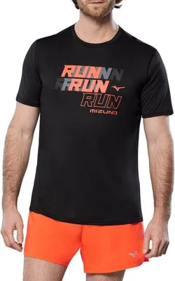 Zdjęcie produktu dla Męska koszulka do biegania Mizuno Core Run, czarny, rozmiar WITH