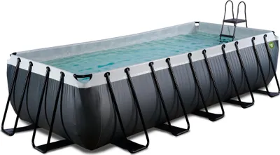 Zdjęcie produktu dla EXIT Black Leather Basen Stelażowy 540x250x122cm, Basen Naziemny, Czarny