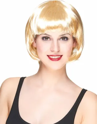 Produktbild von Glatte Bob-Perücke Spassperücke blond