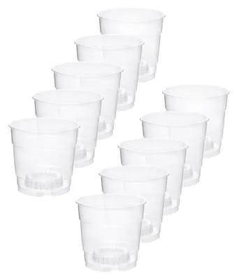 Image de Pots de fleurs ronds élégants : la beauté verte pour la maison GD-0024 (10 pièces - Transparent, 12cm H=10,5cm)