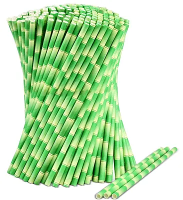 Obrázek produktu pro Inovra - Brčka z bambusu, 19,7 x 0,6 cm - 1000 kusů - Papírová brčka - Ekologická - Vhodná pro nápoje - Ideální pro bary a restaurace