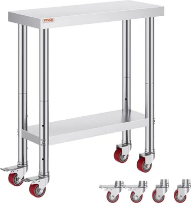 Zdjęcie produktu dla Stół roboczy nierdzewny blat gastronomiczny 76.2 x 30.5 cm