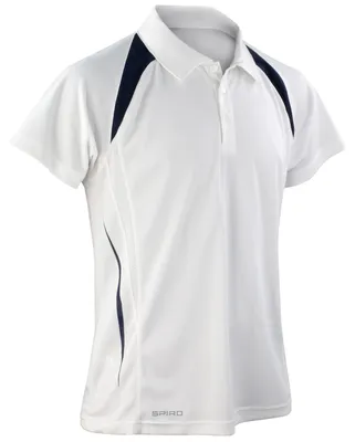 Produktbild von Spiro - "Team Spirit" Poloshirt für Herren FK1585 (S) (Weiß/Marineblau)