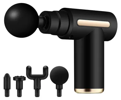 Immagine prodotto di Pistola massaggiante per muscoli - Massaggiatore elettrico per tessuti profondi - Diversi livelli di intensità - Silenziosa - Porta di ricarica USB-C - Portatile