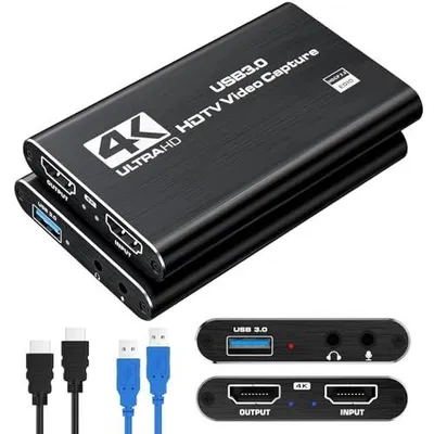 Zdjęcie produktu dla Karta przechwytywania wideo 4K USB 3.0 HDMI do streamingu nagrywania