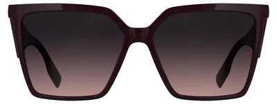 Immagine prodotto di Occhiali da sole da donna Karl Lagerfeld KL6207S, colore bordeaux/grigio con montatura che sfuma nel rosa, misura 57/14/140