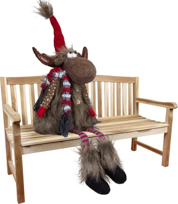 Produktbild von Elch 30cm (70cm) Kantenhocker Dekofigur Weihnachten