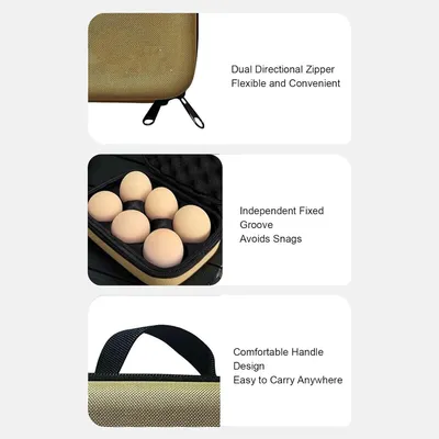 Imagen del producto de Soporte para huevos resistente, con capacidad para 6 huevos, portátil, ideal para camping y picnics