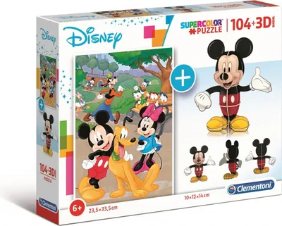 Produktbild von Clementoni Puzzle 104el + 3D-Modell Mickey Mouse 20157 P6