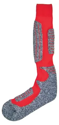 Produktbild von Skisocken Uni Herren Damen – Thermo Skistrümpfe lang & gepolstert – Wolle-Mix , Farbe:Rot, Größe Socken & Strumpfhosen Erwachsene:43-46