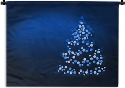 Produktbild von MuchoWow® Wandteppich Wandbehang Ein abstrakt beleuchteter Weihnachtsbaum 120x90 cm Tapisserie Dekoration Wandtuch - Wohnen - Aufhänger für die Wand
