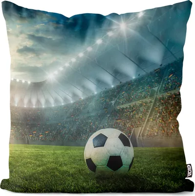 Produktbild von VOID Fussball Rasen Stadion Kissenbezug Kissenhülle EM 2024 Europameisterschaft Deutschland Kissen Deko Outdoor-Kissen