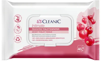 Produktbild von Cleanic Intimate Feuchtpapier, 40 Stück