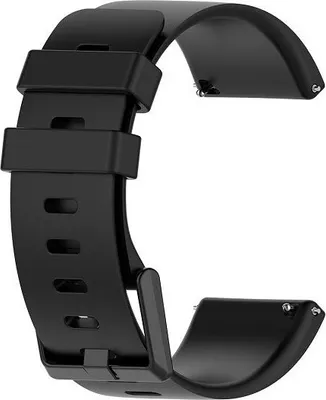 Produktbild von BStrap Silicone (Large) Armband für Fitbit Versa / Versa 2, black
