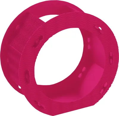 Produktbild von Folia Rundlaternen Rohlinge aus 3D-Wellpappe, Ø 22 cm, pink (1 Stück)