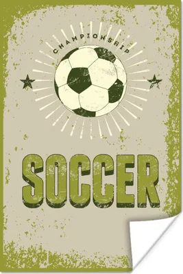 Produktbild von MuchoWow® Poster Zitate - Fußball - Meisterschaft - Fußball - Vintage - Sport 60x90 cm - Wanddekoration