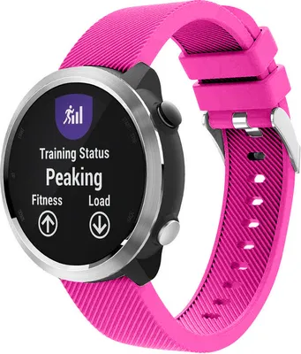 Produktbild von Strap-it Garmin Vivoactive 4 Armband Silikon - 45 mm - Leuchtend Pink