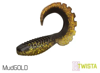 Produktbild von DELPHIN TWISTA UVs, Gummiköder, 10cm, MUDGOLD, 101003851