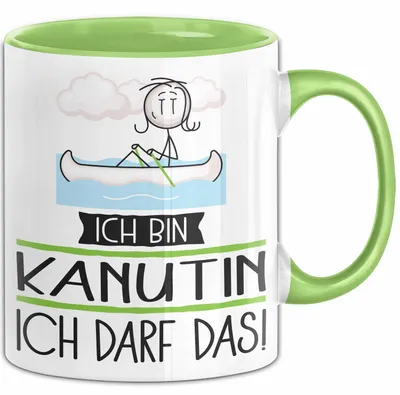 Produktbild von Geschenk für Kanutin Tasse Lustige Geschenkidee Geburtstag Ich Bin Kanutin Ich Darf Das (Grün)