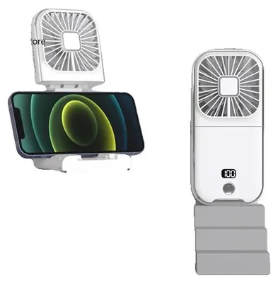 Immagine prodotto di Ventilatore da collo, ricaricabile, con flusso d'aria regolabile, colore bianco