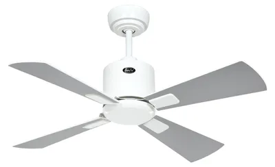 Image de Ventilateur de plafond à basse consommation avec télécommande Eco Neo III WiFi 92 cm Blanc pales Blanc / Gris clair