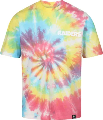 Produktbild von Las Vegas Raiders - NFL - Tie-Dye Relaxed T-Shirt by Recovered, Rainbow XL