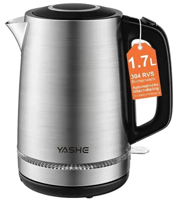 Edelstahl-Wasserkocher 1,7 l, 2200 W, kabellos, automatische Abschaltung