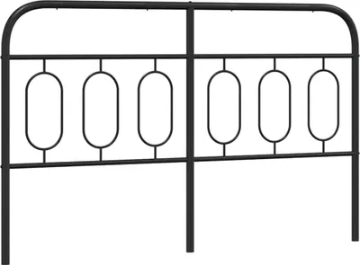 Image de vidaXL Tête de lit en métal noir 137 cm
