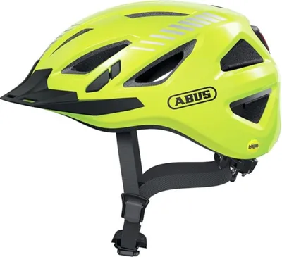 Zdjęcie produktu dla Kask miejski ABUS Urban-I 3.0 MIPS - kask rowerowy z ochroną przed uderzeniami, tylnym światłem, daszkiem i zapięciem magnetycznym - dla mężczyzn i kobiet - błyszczący żółty, rozmiar L (56-61 cm)